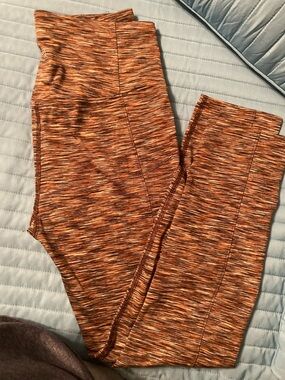 Lou & Grey Orange Space-Dye High-Rise Leggings